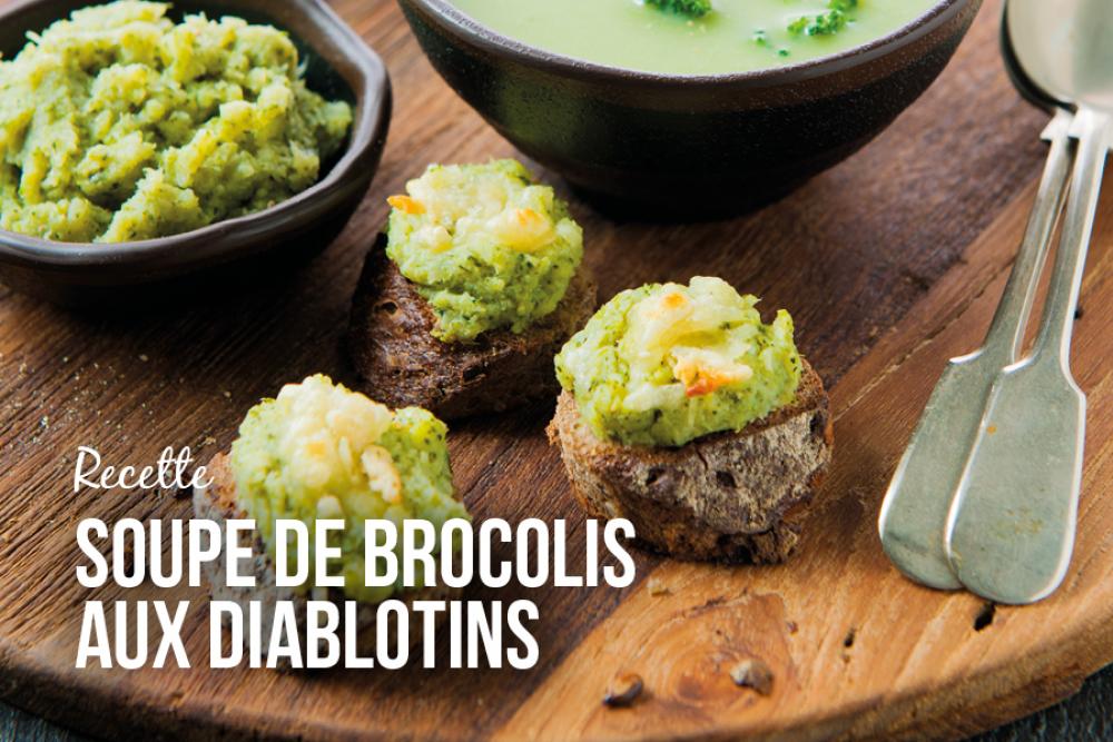Soupe aux brocolis et diablotins